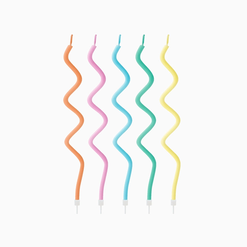 Velas Onduladas 12 cm Colores Surtidos