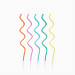 Bougies Ondulées 12 cm Couleurs Assorties