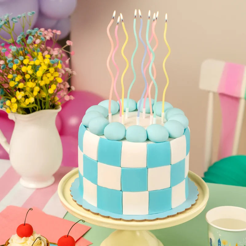 Velas Onduladas 12 cm Cores Sortidas