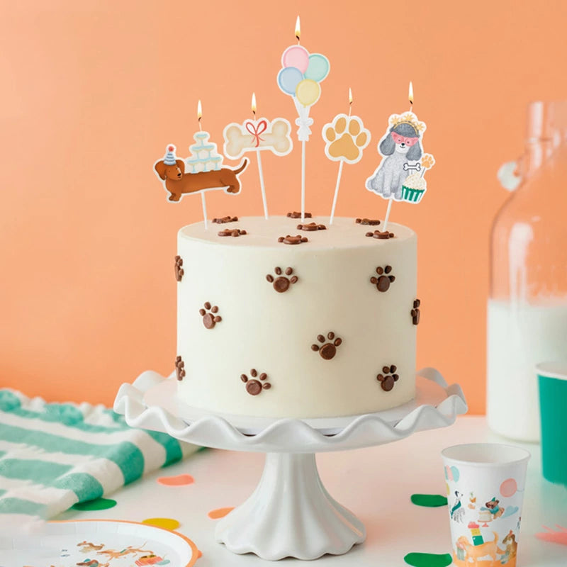 Inspiracion con Velas de aniversário de cachorrinho