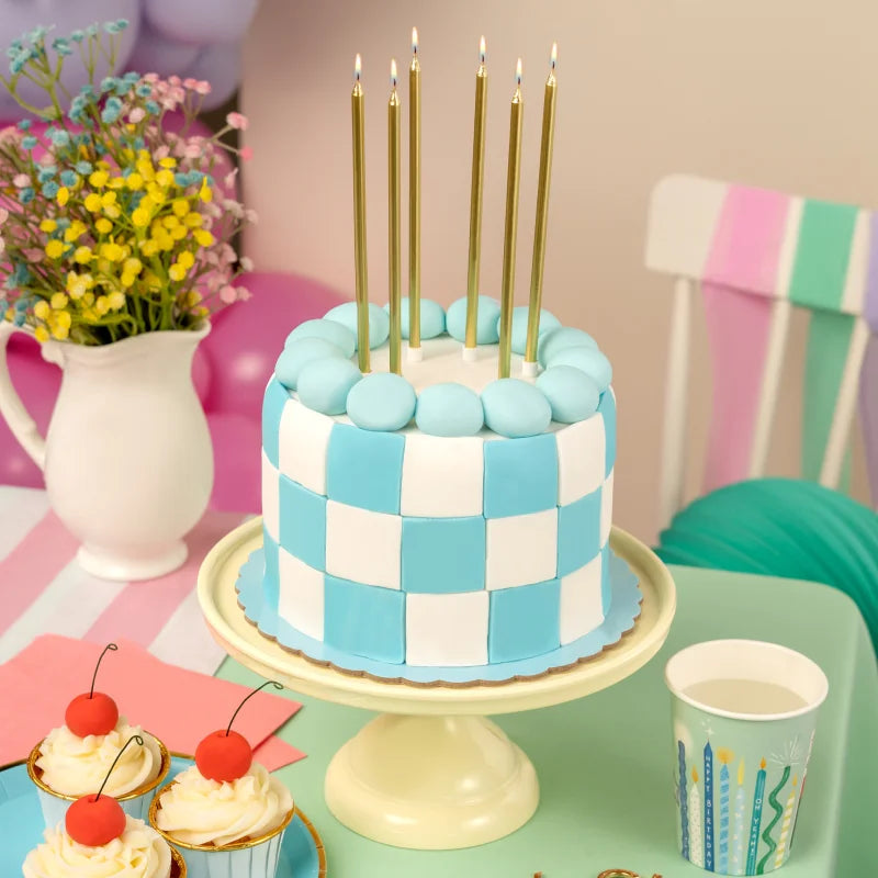 Inspiracion con Velas Cumpleaños Largas 14.5 cm Oro