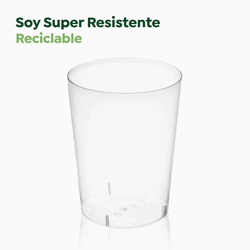 Inspiracion con Vaso Plástico PP Reutilizable 600 cc Transparente (4 uds)