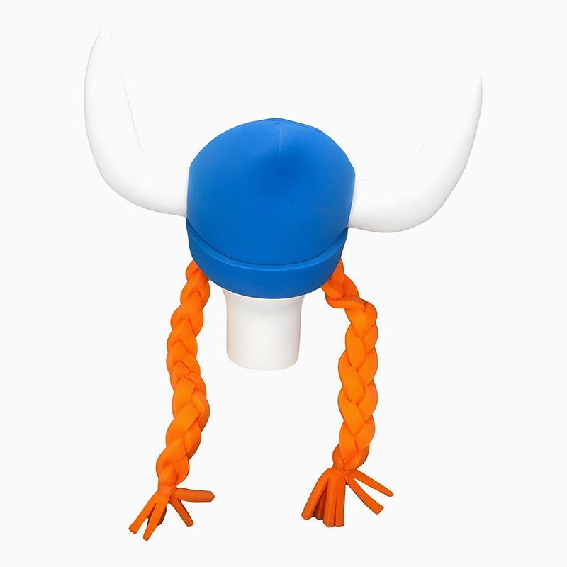 Chapéu de borracha de espuma gigante viking com tranças