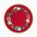Bandeja Redonda Cartón Navidad Ø 30 cm Rojo Ornaments