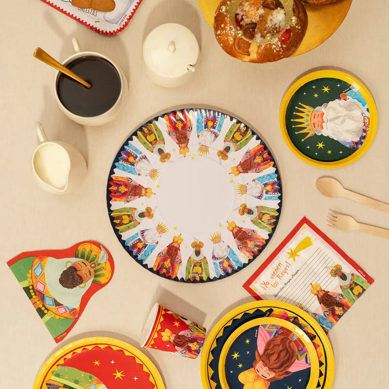 Bandeja Redonda Cartón Reyes Magos Ø 30 cm