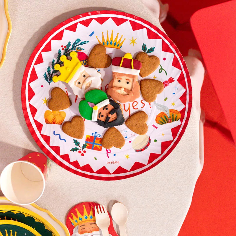 Bandeja Redonda Cartón Reyes Magos Ø 30 cm ¡Ya Vienen los Reyes!