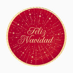 Bandeja Redonda Cartón Navidad Ø 30 cm Feliz Navidad