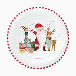 Bandeja Redonda Cartón Navidad Ø 30 cm ¡Llega Papá Noel!