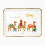 Bandeja Rectangular Cartón Navidad 25 x 34 cm Petit Reyes Magos