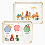 Bandeja Rectangular Cartón Navidad 25 x 34 cm Petit Reyes Magos