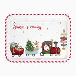 Bandeja Rectangular Cartón Navidad 25 x 34 cm ¡Llega Papá Noel!