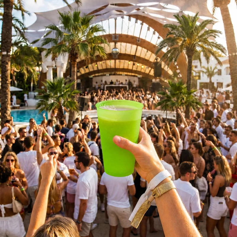 Vaso Cocktail Plástico PP Reutilizable 480 cc Verde