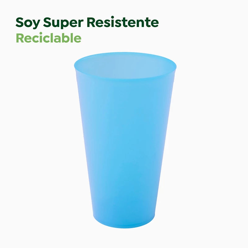 Vaso Cocktail Plástico PP Reutilizable 480 cc Azul
