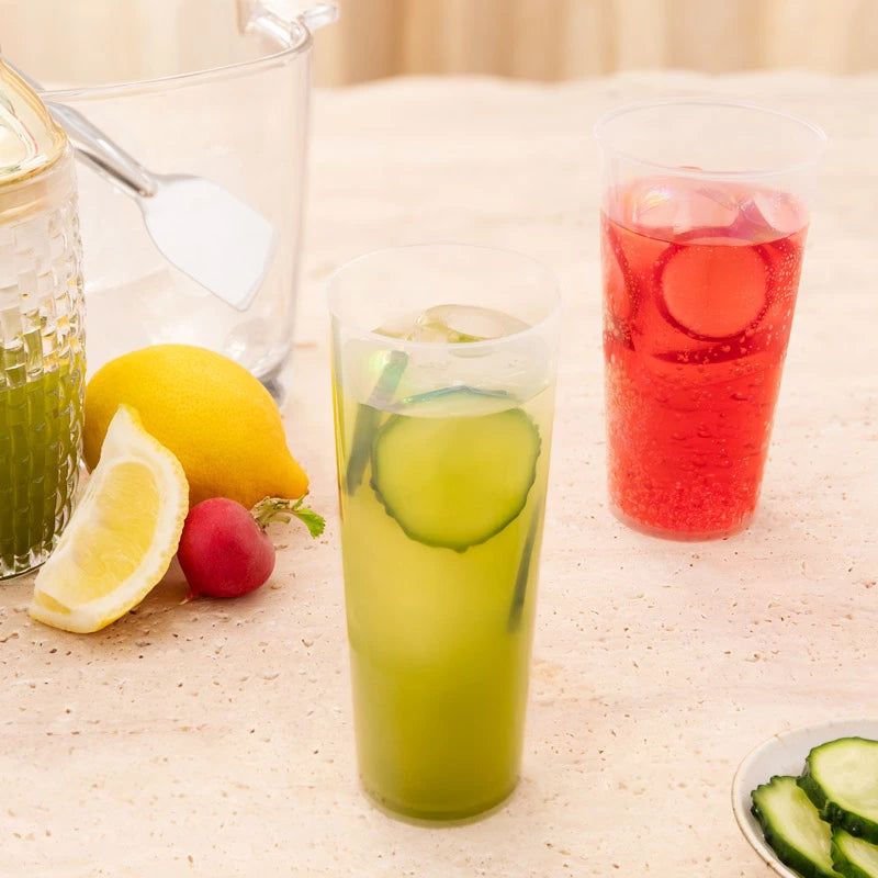 Navio de coquetel de plástico reutilizável 480cc transparente