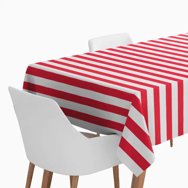 Rollo Mantel Papel 1.20 x 5 m Rayas Rojo y Blanco