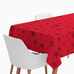 Rollo Mantel Papel Navidad 1.20 x 5 m Copo de Nieve Rojo Glitter