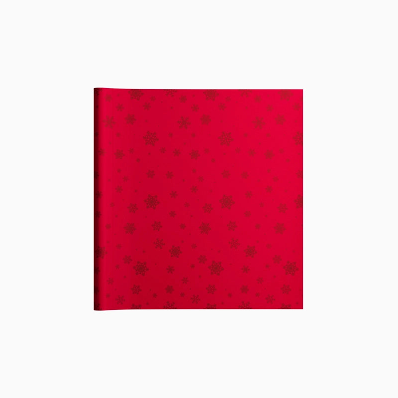 Rollo Mantel Papel Navidad 1.20 x 5 m Copo de Nieve Rojo Glitter