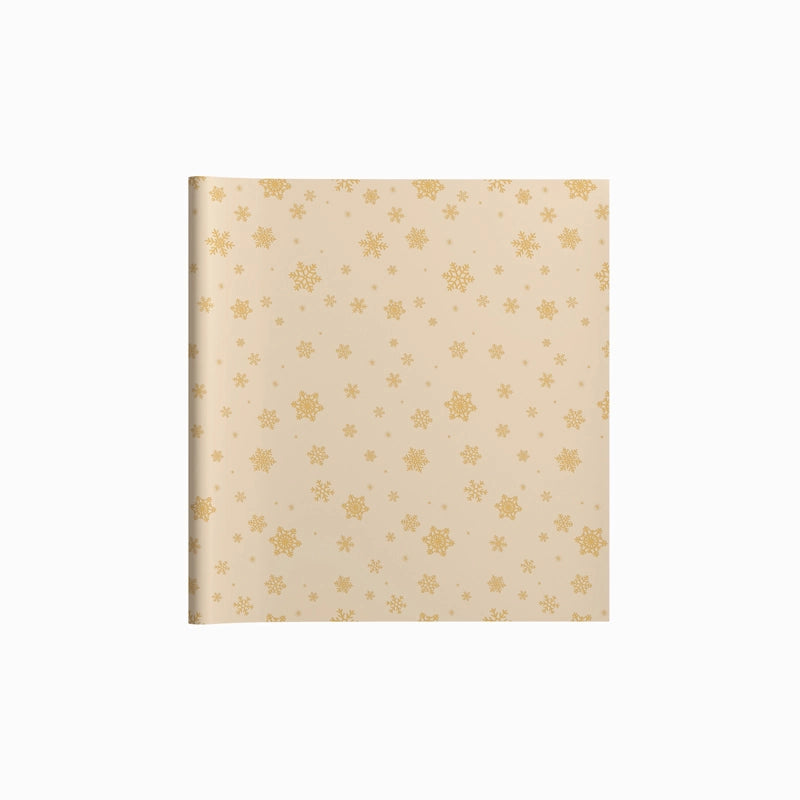 Rollo Mantel Papel Navidad 1.20 x 5 m Copo de Nieve Oro Glitter