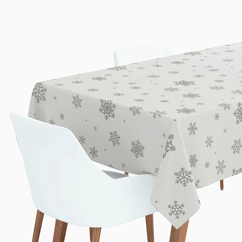 Rollo Mantel Papel Navidad 1.20 x 5 m Copo de Nieve Plata Glitter