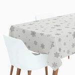 Rollo Mantel Papel Navidad 1.20 x 5 m Copo de Nieve Plata Glitter