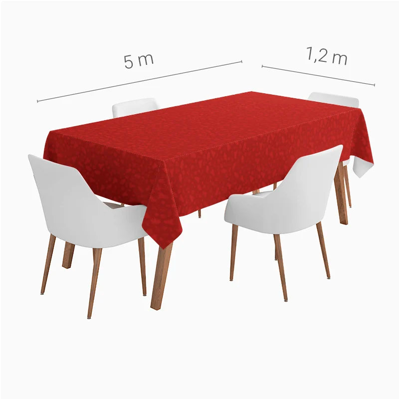 Rollo Mantel Papel Navidad 1.20 x 5 m Flor de Pascua Rojo
