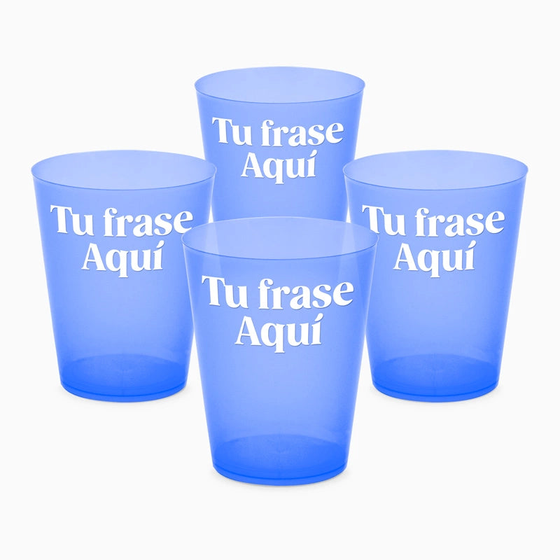 Vaso Cubata Ancho Azul 480 cc Personalizado