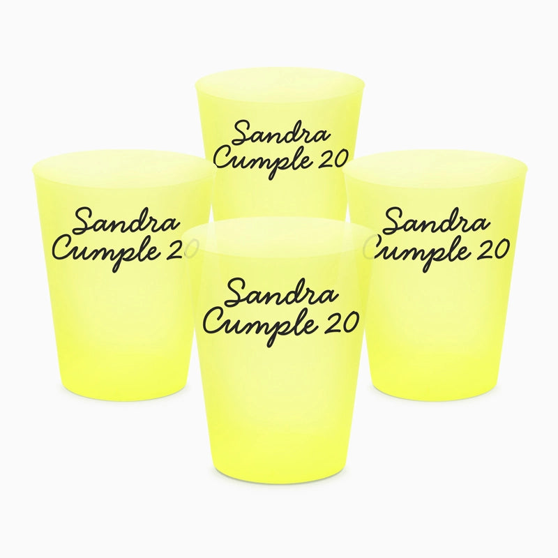 Vaso Cubata Ancho Amarillo 480 cc Personalizado