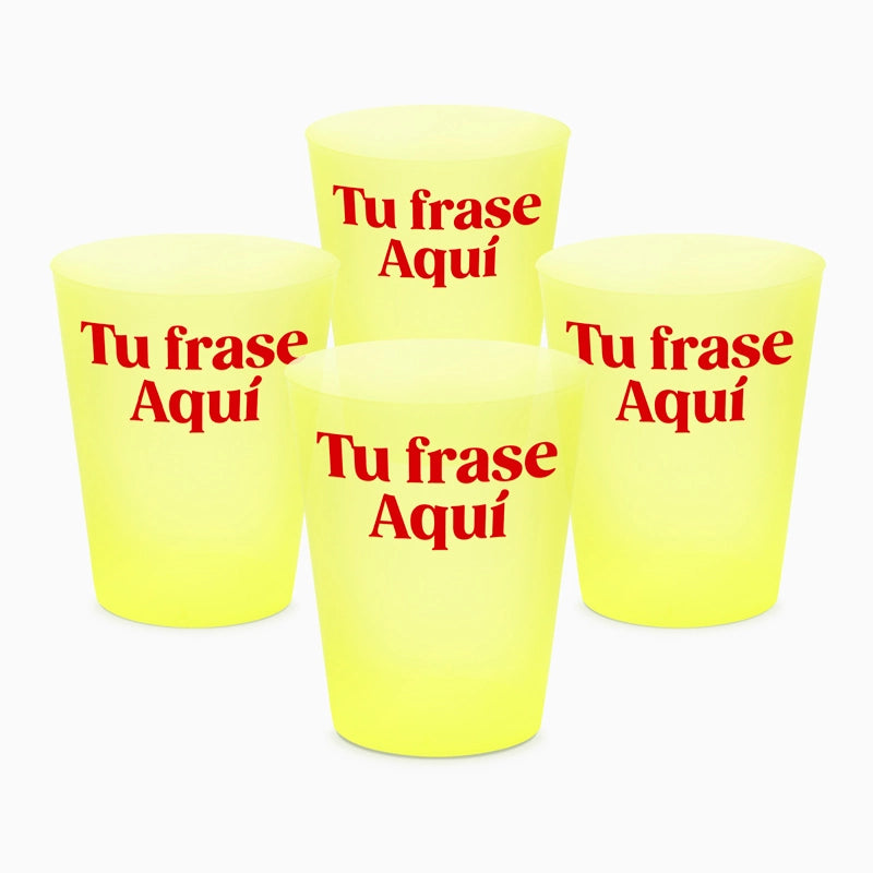 Vaso Cubata Ancho Amarillo 480 cc Personalizado