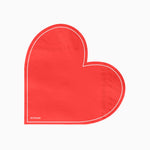 Double papier serviette coeur Valentin rouge