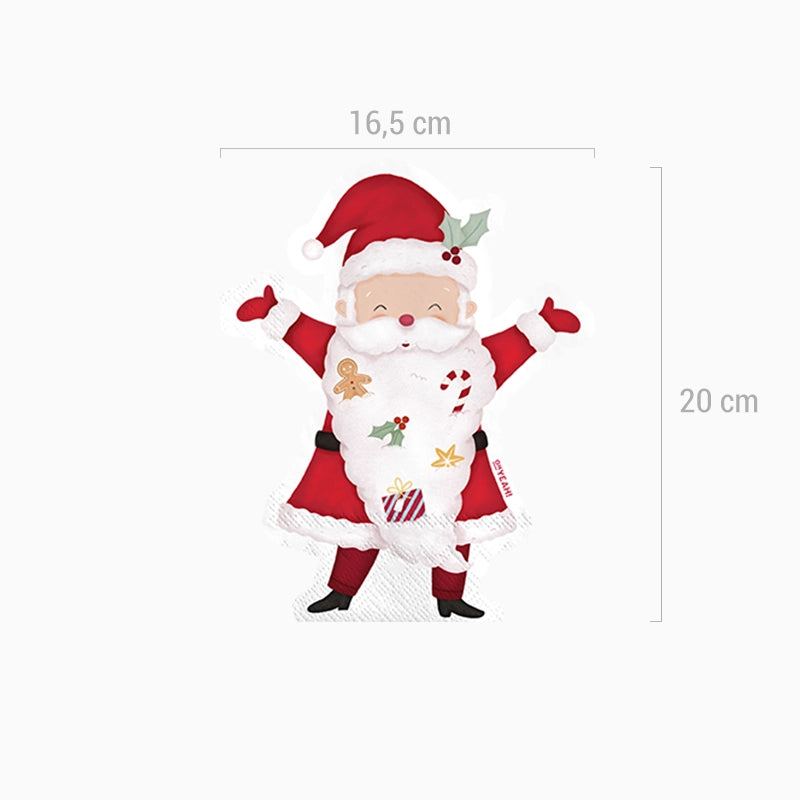 Double Layer Paper Napkin Christmas Shape Santa Claus is coming!