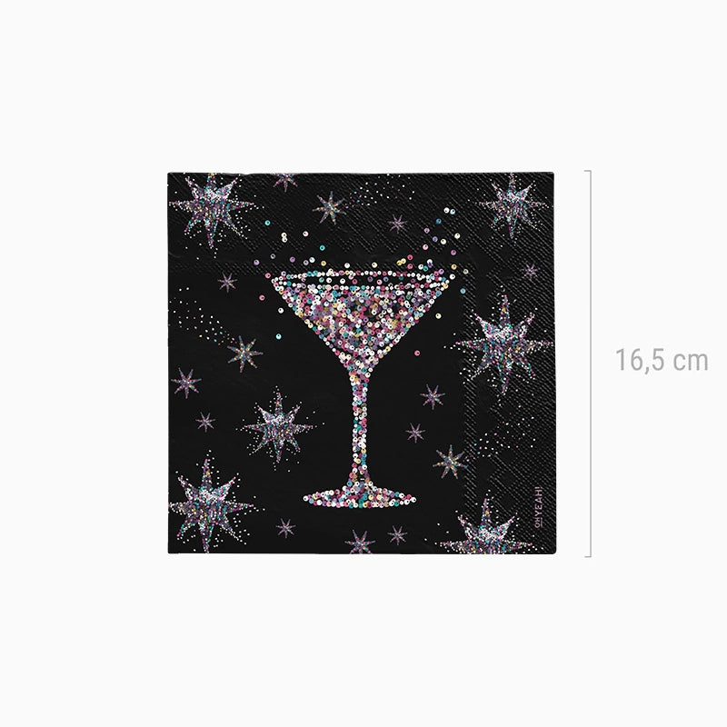Christmas Double Layer Paper Napkin 33 x 33 cm New Year's Eve Stars
