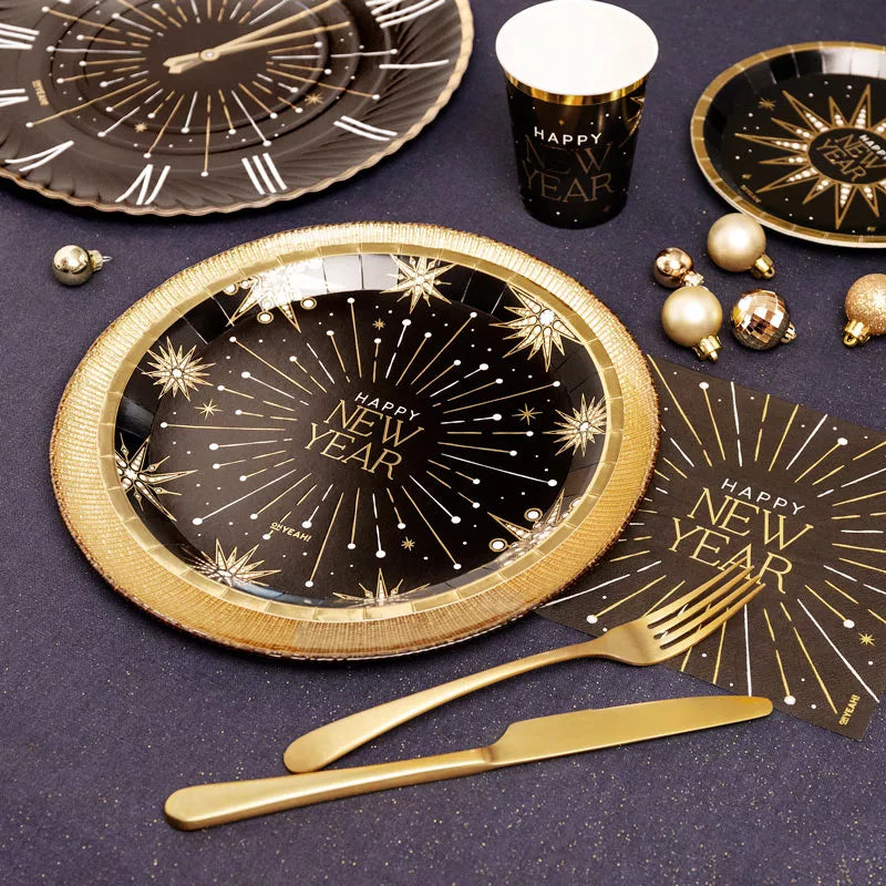 Servilleta Papel Doble Capa 33 x 33 cm Nochevieja 'Happy New Year'