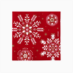 Servilleta Papel Doble Capa Navidad 33 x 33 cm Copos Oro y Blancos