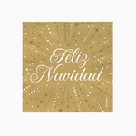 Papel quadrado Christmas Double Capa 33x33 cm Gold 'Feliz Natal'