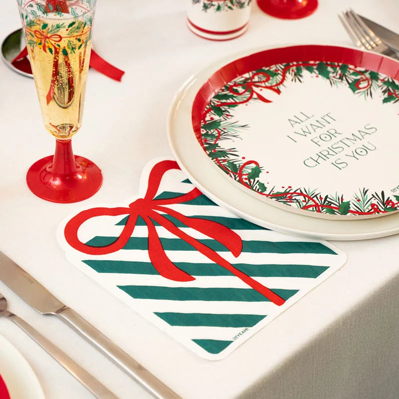 Servilleta Papel Doble Capa 40 x 33 cm Navidad con forma Regalo
