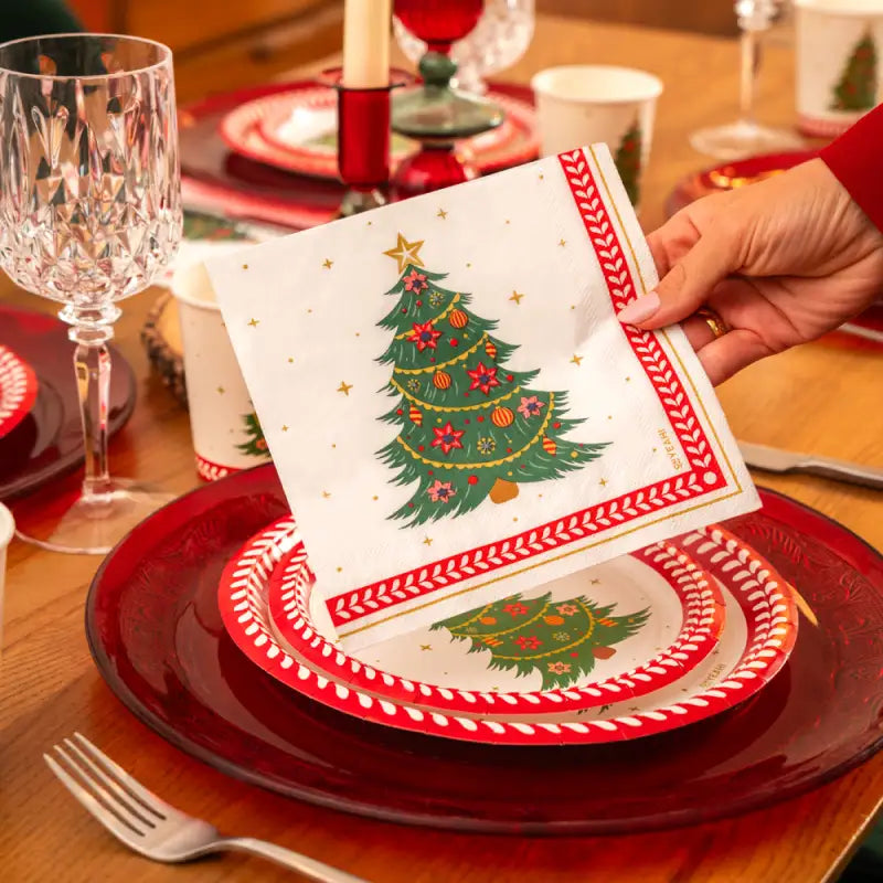 Servilleta Papel Doble Capa Navidad 33 x 33 cm Abeto