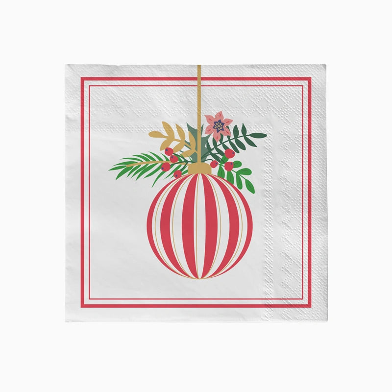 Servilleta Papel Doble Capa Navidad 33 x 33 cm Adorno Navideño