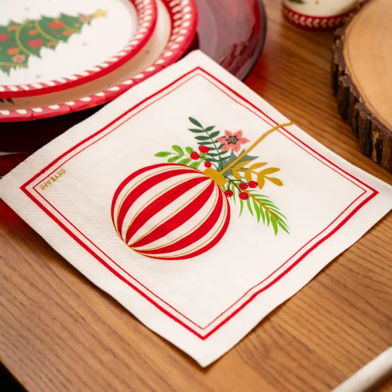 Papel quadrado Capa Double Capa Christmas 33x33 Cm Ornamento de Natal