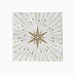 Servilleta Papel Doble Capa Navidad 33 x 33 cm Blanco y Dorado