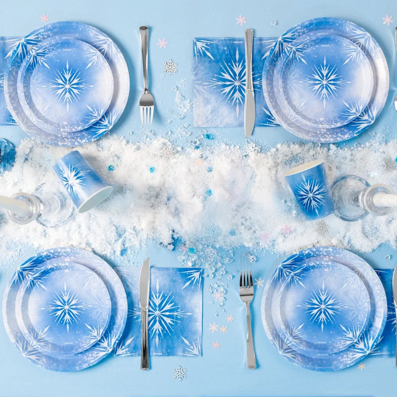 Prato plano de cartão Ø 23 cm Ice Princess