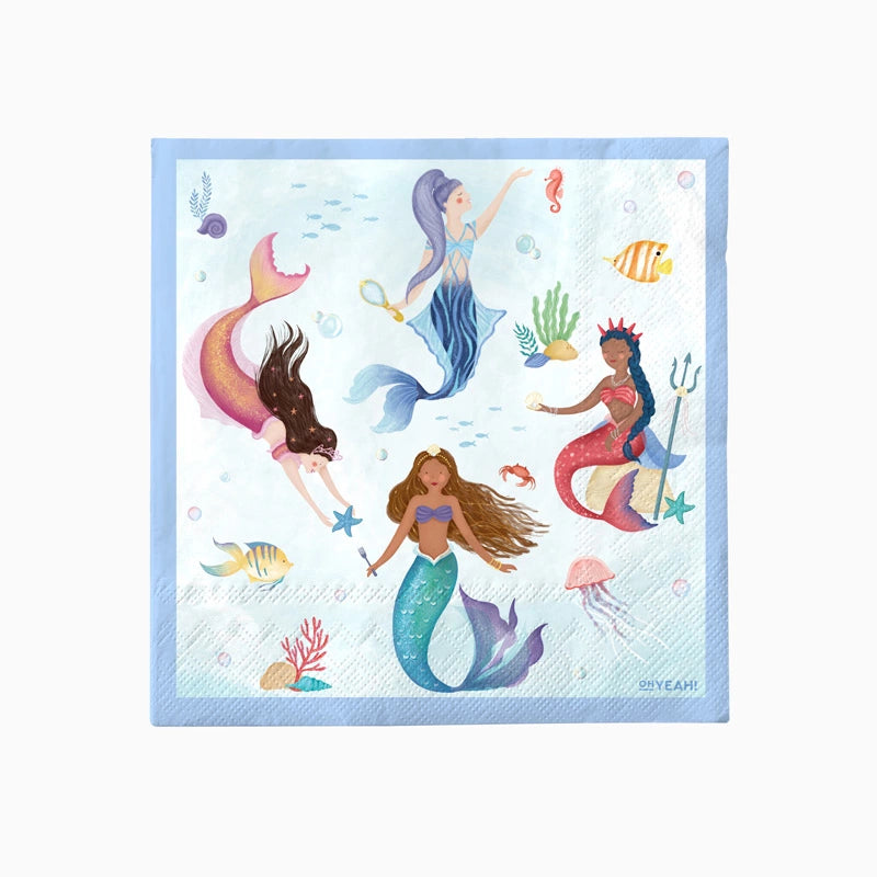 Double Layer Paper Napkin 33 x 33 cm Mermaid