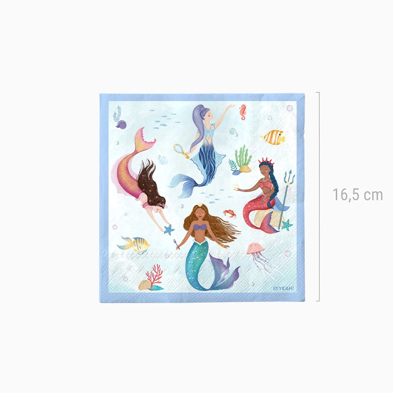 Double Layer Paper Napkin 33 x 33 cm Mermaid