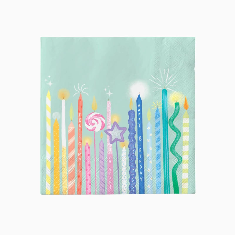 Guardanapo de papel dupla camada 33 x 33 cm Velas de aniversário