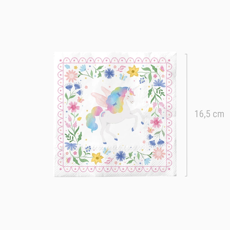Inspiracion con Servilleta Papel Doble Capa 33 x 33 cm Unicornios Mágicos