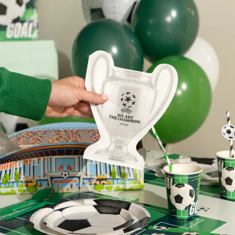Serviette en papier double couche forme 40 x 33 cm Football