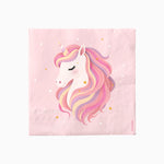 Servilleta Papel Doble Capa 33 x 33 cm Unicornio Baby Rosa