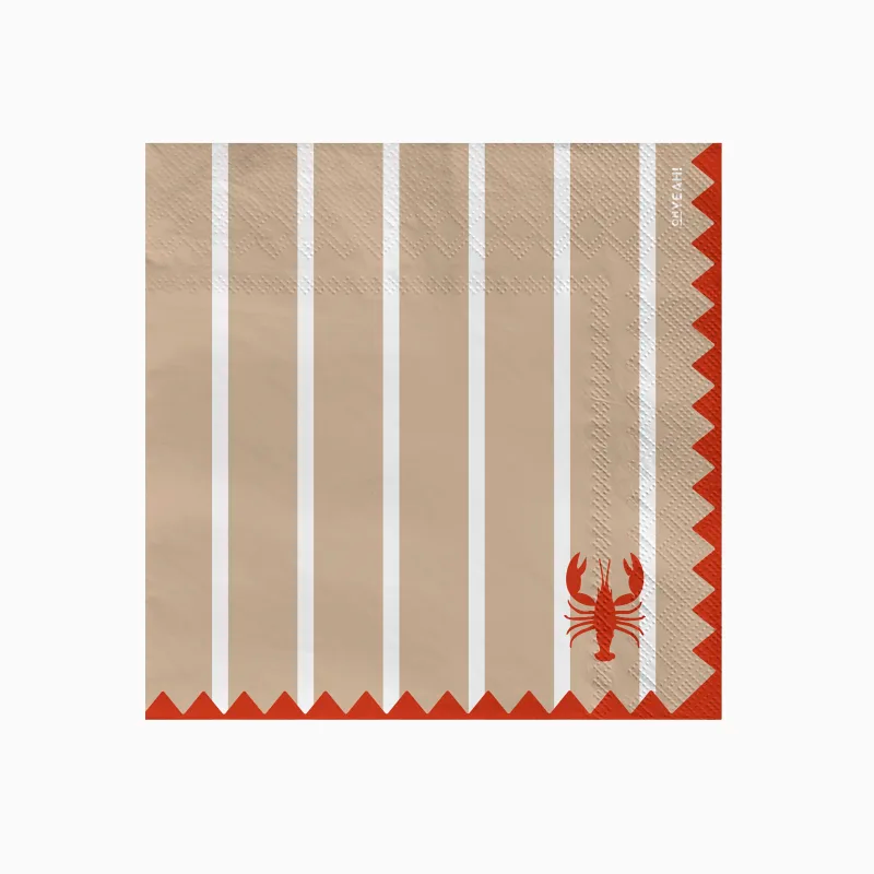 Servilleta Papel Doble Capa 33 x 33 cm Langosta