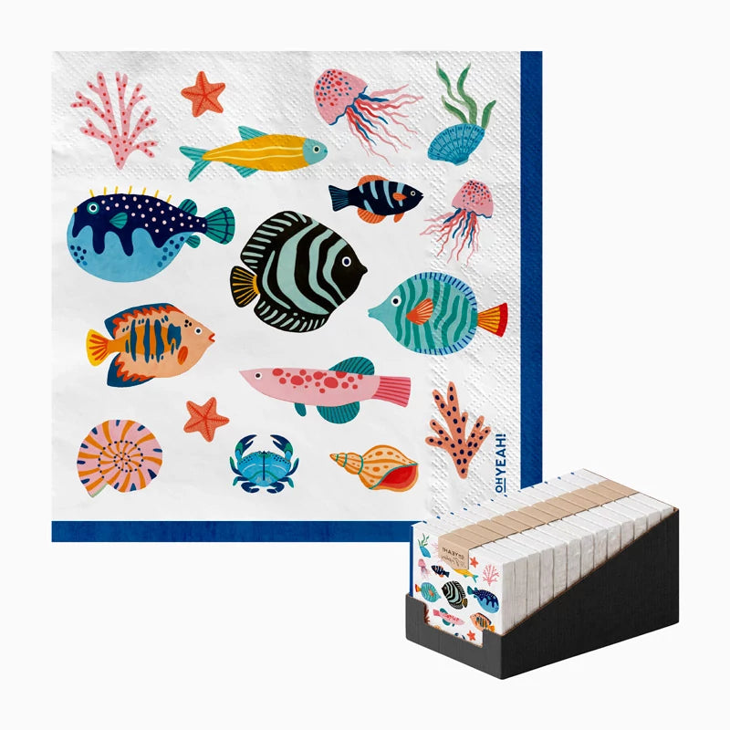 Double Layer Paper Napkin 33 x 33 cm Fish