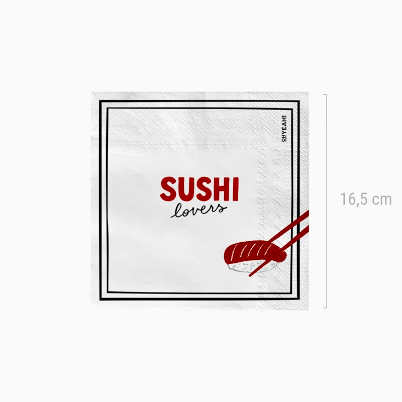 Servilleta Papel Doble Capa 33 x 33 cm 'Sushi Lovers'