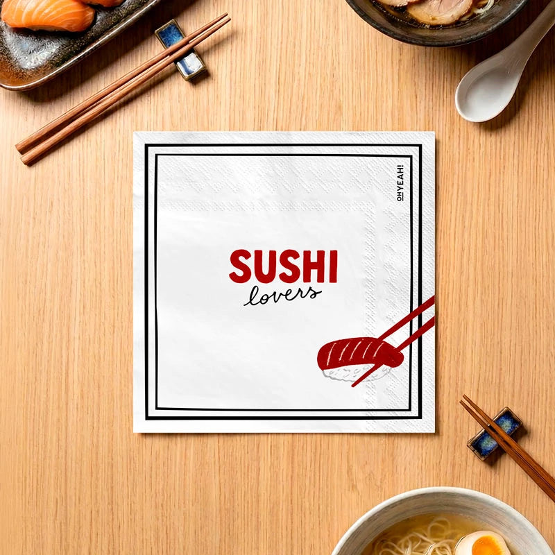 Inspiracion con Tovagliolo di carta doppio strato 33 x 33 cm 'Sushi Lovers'